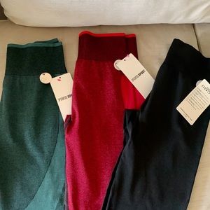 PINK VS Seamless High Waist Leggins NWT SET OF 3